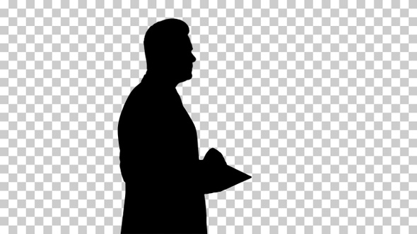Silhouette businessman, Alpha Channel alt