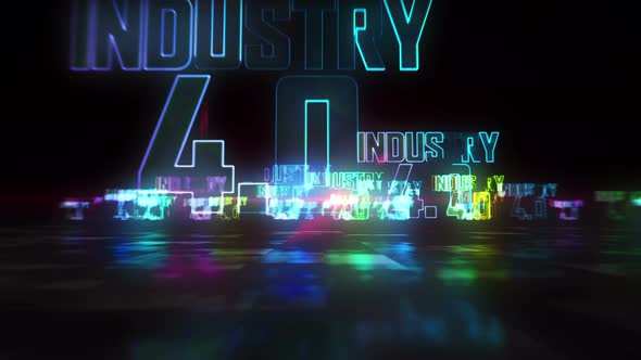 Industry 4.0 abstract loopable hyperspace alt