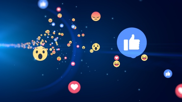 Generic Facebook Emotion Icons Flying