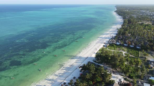 Beach on Zanzibar Island Tanzania Slow Motion