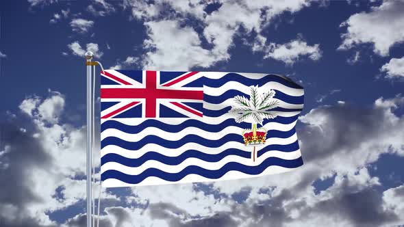 British Indian Ocean Territory Flag Waving