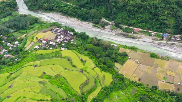 The Village Is in a Valley Among the Rice Terraces