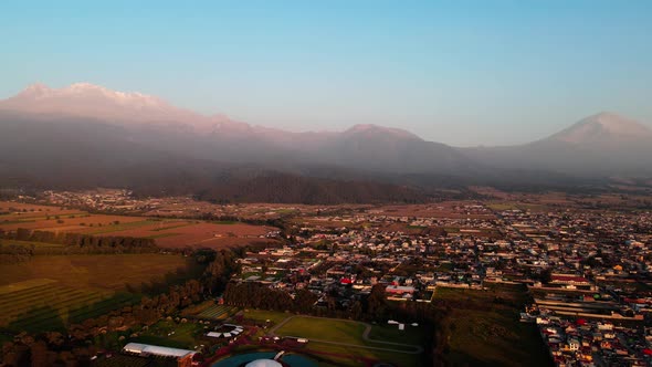 Mexico City volcanoes and landscape