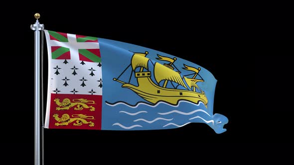 Saint Pierre And Miquelon Waving Flag