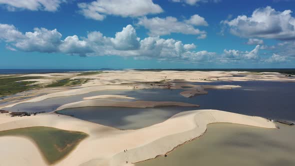 Jericoacoara Ceara Brazil. Scenic summer beach at famous travel destination.