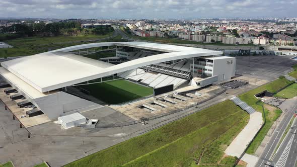 Stunning landscape of sports centre at downtown Sao Paulo.