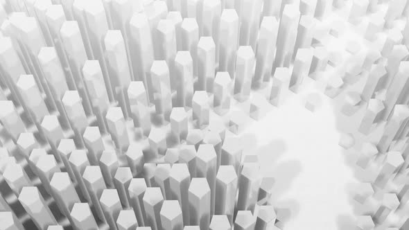 3D blocks moving against white background alt