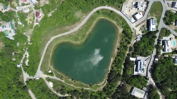 Heart Shaped Love Lake Shot