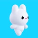 Funny Looped cartoon kawaii Bunny character. Cute emotions and move animation. 4k video - VideoHive Item for Sale