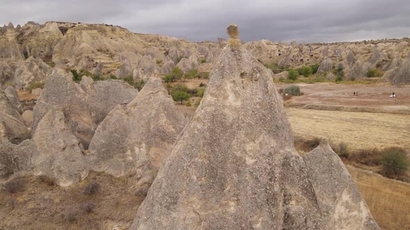 Cappadocia Landscape Aerial View. Turkey. Goreme National Park