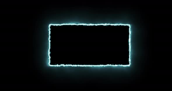 Rectangle Frame of Energy Neon Smoke