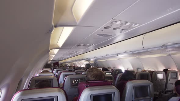 Interior of the Passenger Airplane