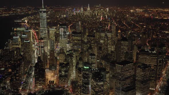 Financial City Business District in New York City