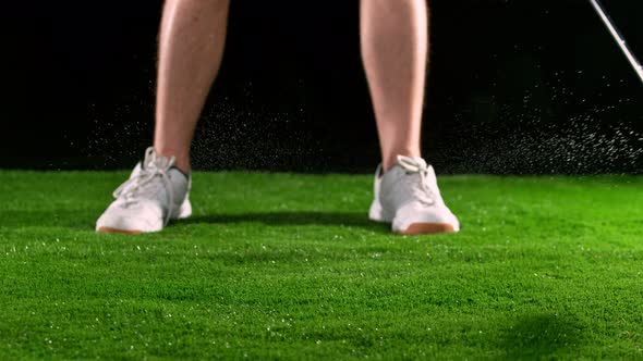 Super Slow Motion Shot of Perfect Golf Stroke at 1000 Fps