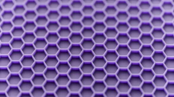 Abstract Purple Honeycomb Pattern Looped Spinning Fullframe Background