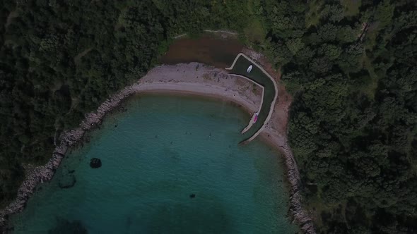 Mediterranean sea ​​bay aerial