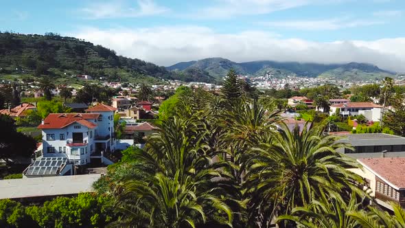 View From the Height on Townscape San Cristobal De La Laguna Tenerife Canary Islands Spain