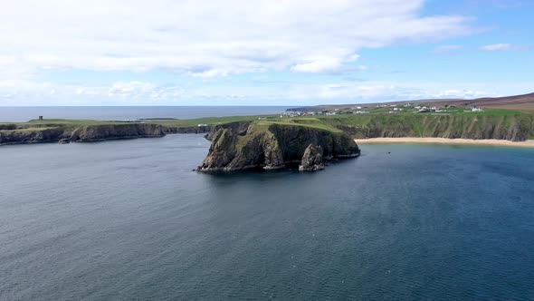 Aerial View of the Beautiful Coast at Malin Beg in County Donegal  Ireland