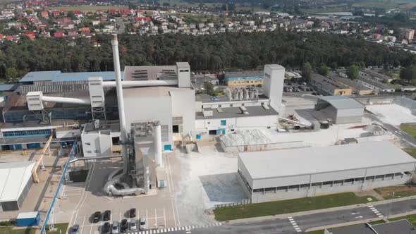 Aerial view of glasswork drone