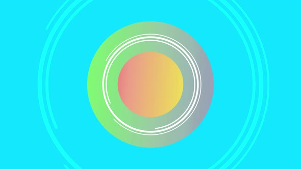 Retro Abstract Pulsing Circle Shape Background