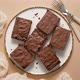 Delicious Homemade Chocolate Brownies Served on White Plate Over Beige Background - VideoHive Item for Sale