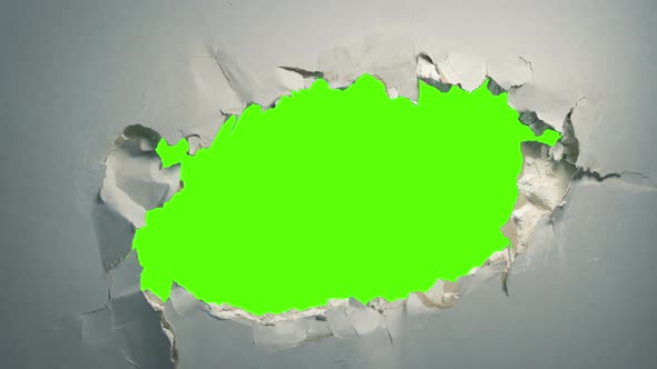 Big Hole In Wall Greenscreen Cutout