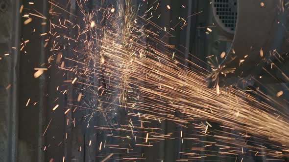 Sparks From Metal Cutting