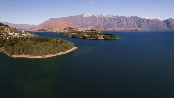 Queenstown scenery from air