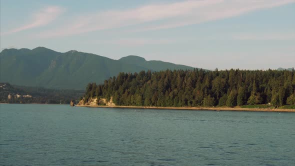 Vancouver Stanley Park, Pacific ocean in British Columbia.