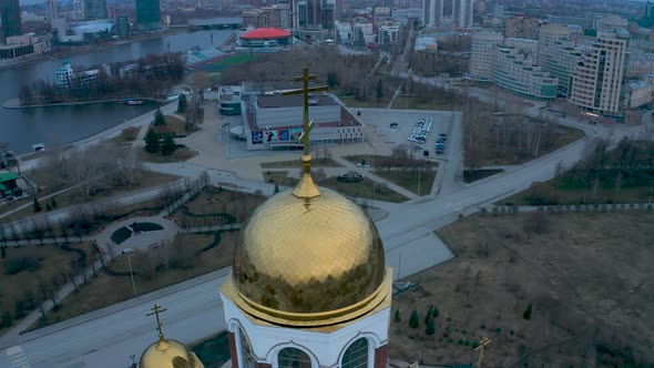 Aerial View of an Empty City During a Pandemic