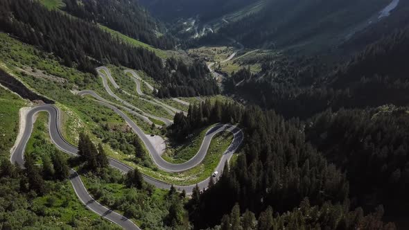 Aerial View of Silvretta-Bielerhohe Road, Austria