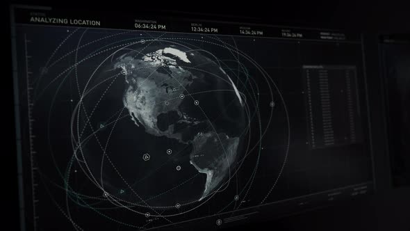 Satellite Data Software. Analyzing Location. Collecting Images of the USA. UI alt