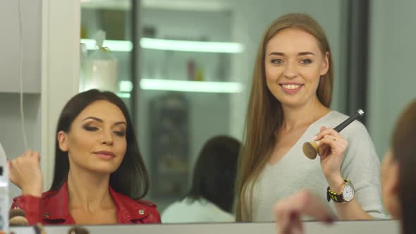 Beautiful Girls in a Beauty Salon