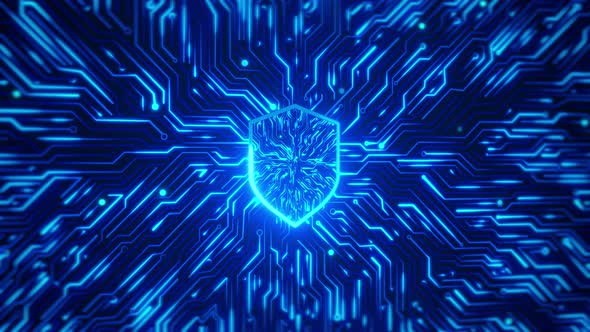 Artificial intelligence concept, electronic powered by processor Digital motherboard. alt