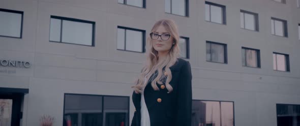 Secretary Woman with Glasses