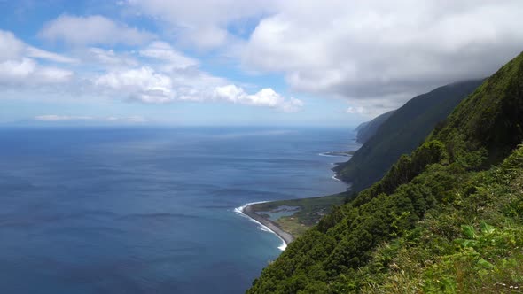 Lagoa da Fajã dos Cubres, Sao Jorge Lagoon, Beautiful Landmarks in the Azores Islands