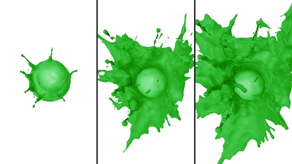 Green Paint Drop Splash