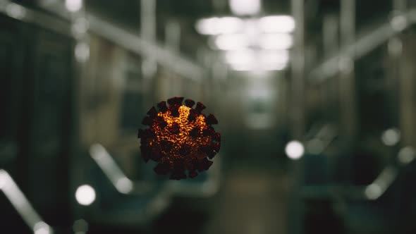 Coronavirus Covid-19 Epidemic in Subway Car alt