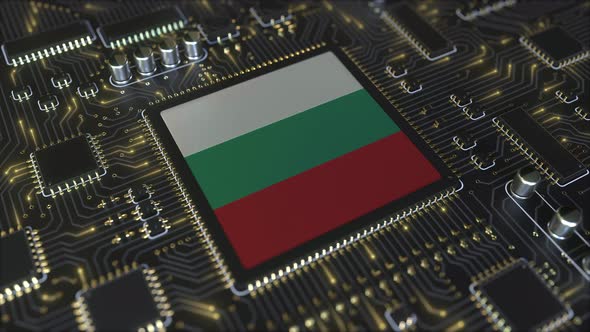 National Flag of Bulgaria on the Operating Chipset alt