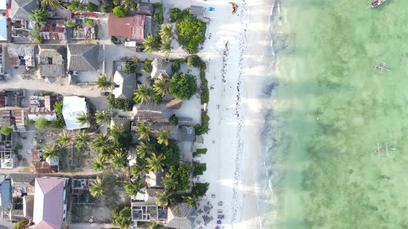 Beautiful Beach Near the Coast of Zanzibar Island Tanzania