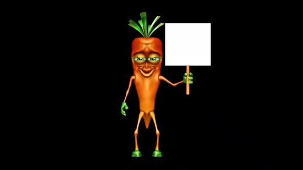 Carrot Promotion  Looped 3D with Alpha Channel