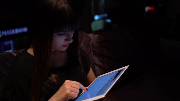 Girl Using Tablet