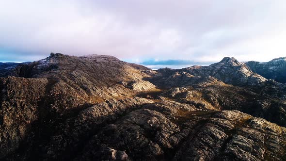 Nature Landscape with Mountains on Motion Background