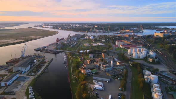 Port in the sunset