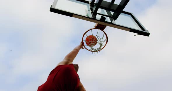 Basketball player playing basketball 4k