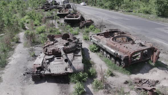 War in Ukraine  Destroyed Military Hardware