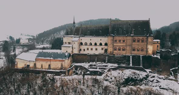 Top View Of Vianden Castle In Luxembourg