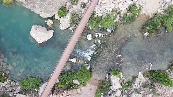 Bridge Over Waterfall