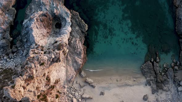 Tropical Cove Beach Overhead View