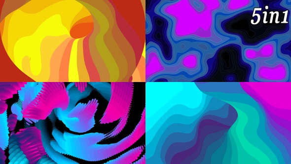 Hypnotic Color Backgrounds (5in1)